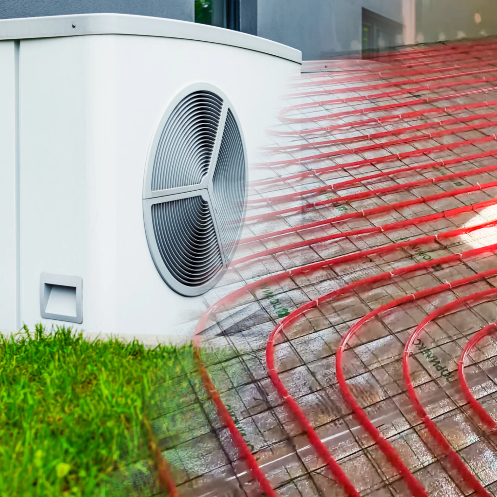Heating Systems Waterford outdoor air to heat pump... underground heayiong image